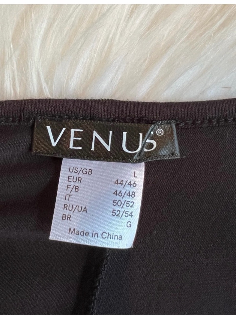 Venus Black Ruched Knit Blouson Dress, Size Large - Picture 6 of 7